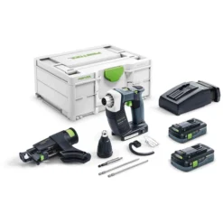 Visseuse Placo FESTOOL DWC 18-4500 HPC 4.0 I-Plus - 2 Batteries 4.0 Ah, Chargeur + Accessoires - 576502
