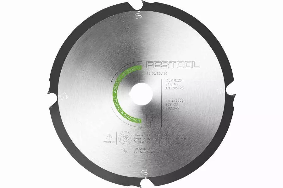 Lame De Scie Circulaire Diamant ABRASIVE MATERIALS DIA 168x1,8x20 F4 FESTOOL - 205769